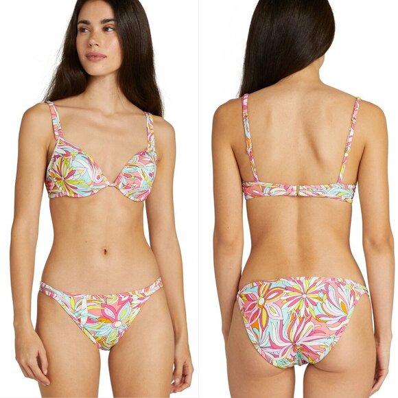 New! SET Kate Spade Anemone Floral Underwire Bikini Top & Bottom Set 4971 - Picture 1 of 8